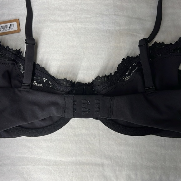 -NWT SKIMS Fits Everybody Unlined Underwire Bra - Onyx - Picture 6 of 7